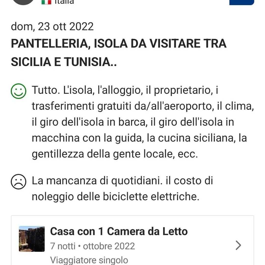 Scialu & Riscialu Apartment Pantelleria